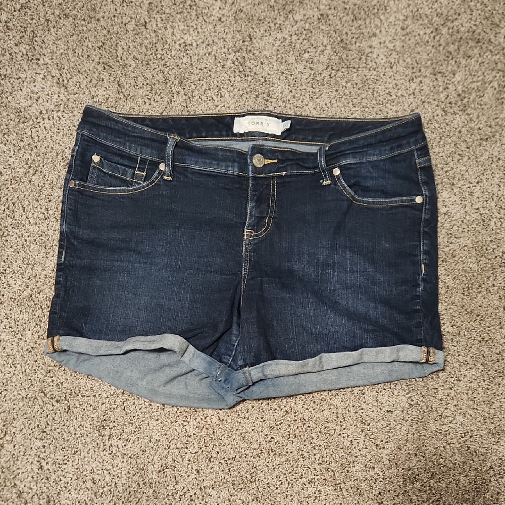 Torrid Dark Blue Jean Shorts